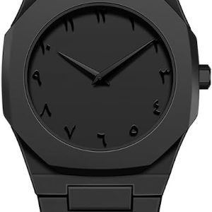 Premium Black Arabic Aura Watch for Men