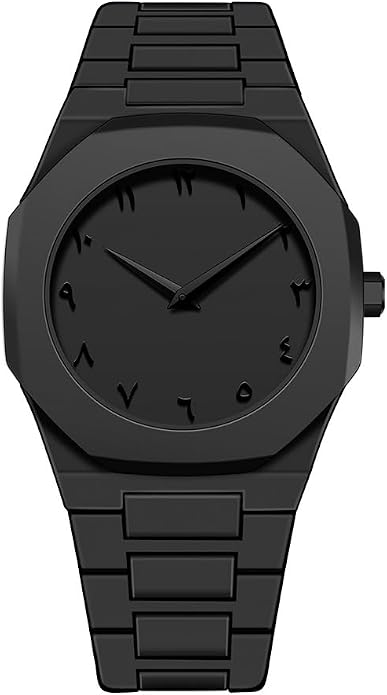 Premium Black Arabic Aura Watch for Men
