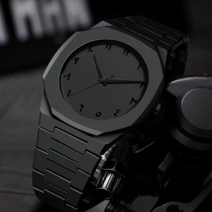 Premium Black Arabic Aura Watch for Men